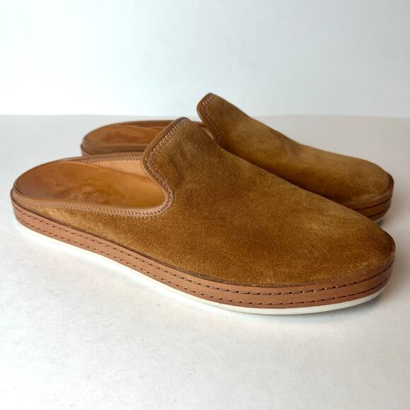 Vince Canella Suede Leather Mules Slip-On Loafers Slides Size 10 - Picture 1 of 11
